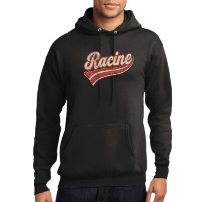Racine Classic Love - Port & Co - Core Fleece Pullover Hooded Sweatshirt - Racine Merch Thumbnail