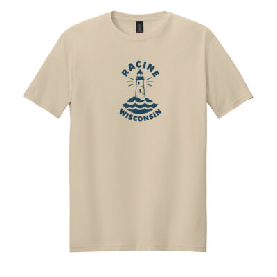 Racine Retro Lighthouse T-Shirt – Wind Point Lighthouse Design | Racine Wisconsin | Racine Merch Thumbnail