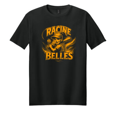 Racine Belles Action Tee – Retro Baseball Graphic | Racine Wisconsin | Racine Merch Thumbnail