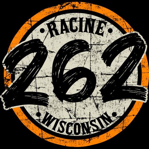 262 Racine Badge - Cream and Orange Thumbnail