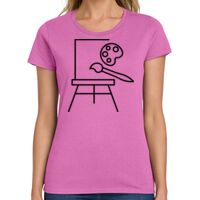 Ladies Heavy Cotton 100% Cotton T Shirt Thumbnail
