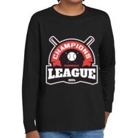 Youth Heavy Cotton 100% Cotton Long Sleeve T Shirt Thumbnail