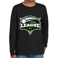 Youth Heavy Cotton 100% Cotton Long Sleeve T Shirt Thumbnail