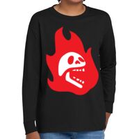 Youth Heavy Cotton 100% Cotton Long Sleeve T Shirt Thumbnail