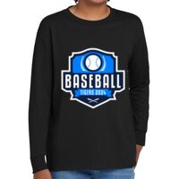 Youth Heavy Cotton 100% Cotton Long Sleeve T Shirt Thumbnail
