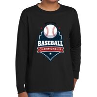 Youth Heavy Cotton 100% Cotton Long Sleeve T Shirt Thumbnail