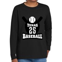 Youth Heavy Cotton 100% Cotton Long Sleeve T Shirt Thumbnail