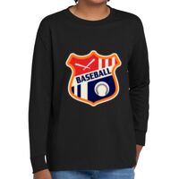 Youth Heavy Cotton 100% Cotton Long Sleeve T Shirt Thumbnail
