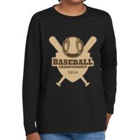 Youth Heavy Cotton 100% Cotton Long Sleeve T Shirt Thumbnail