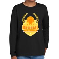 Youth Heavy Cotton 100% Cotton Long Sleeve T Shirt Thumbnail