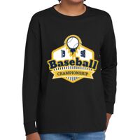 Youth Heavy Cotton 100% Cotton Long Sleeve T Shirt Thumbnail