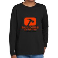 Youth Heavy Cotton 100% Cotton Long Sleeve T Shirt Thumbnail