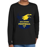 Youth Heavy Cotton 100% Cotton Long Sleeve T Shirt Thumbnail