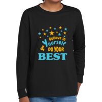 Youth Heavy Cotton 100% Cotton Long Sleeve T Shirt Thumbnail