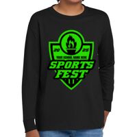 Youth Heavy Cotton 100% Cotton Long Sleeve T Shirt Thumbnail