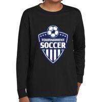 Youth Heavy Cotton 100% Cotton Long Sleeve T Shirt Thumbnail