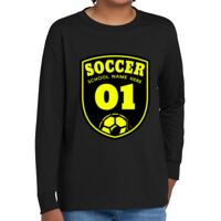 Youth Heavy Cotton 100% Cotton Long Sleeve T Shirt Thumbnail