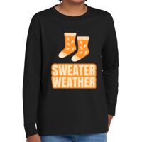 Youth Heavy Cotton 100% Cotton Long Sleeve T Shirt Thumbnail