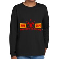 Youth Heavy Cotton 100% Cotton Long Sleeve T Shirt Thumbnail