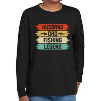 Youth Heavy Cotton 100% Cotton Long Sleeve T Shirt Thumbnail