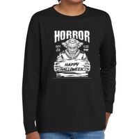 Youth Heavy Cotton 100% Cotton Long Sleeve T Shirt Thumbnail
