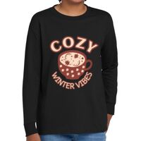 Youth Heavy Cotton 100% Cotton Long Sleeve T Shirt Thumbnail