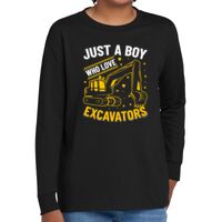 Youth Heavy Cotton 100% Cotton Long Sleeve T Shirt Thumbnail