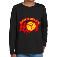 Youth Heavy Cotton 100% Cotton Long Sleeve T Shirt Thumbnail