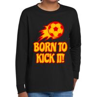 Youth Heavy Cotton 100% Cotton Long Sleeve T Shirt Thumbnail