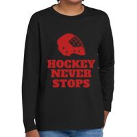 Youth Heavy Cotton 100% Cotton Long Sleeve T Shirt Thumbnail