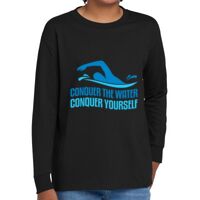 Youth Heavy Cotton 100% Cotton Long Sleeve T Shirt Thumbnail