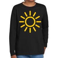 Youth Heavy Cotton 100% Cotton Long Sleeve T Shirt Thumbnail