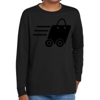 Youth Heavy Cotton 100% Cotton Long Sleeve T Shirt Thumbnail