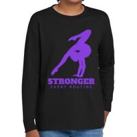 Youth Heavy Cotton 100% Cotton Long Sleeve T Shirt Thumbnail