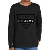 Youth Heavy Cotton 100% Cotton Long Sleeve T Shirt Thumbnail