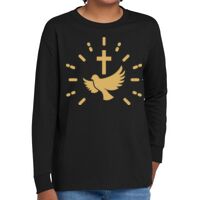 Youth Heavy Cotton 100% Cotton Long Sleeve T Shirt Thumbnail