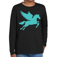 Youth Heavy Cotton 100% Cotton Long Sleeve T Shirt Thumbnail