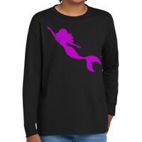 Youth Heavy Cotton 100% Cotton Long Sleeve T Shirt Thumbnail